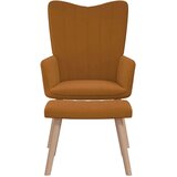  Stolica za opuštanje s osloncem za noge smeđa baršunasta - Smeđa 1 Sa naslonom za noge | shoptok.hr