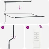 vidaXL Automatska uvlačiva tenda crvenih i bijelih pruga 300x250 cm | shoptok.hr