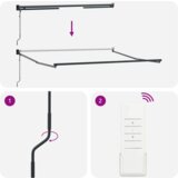 vidaXL avtomatska retraktibilna tenda rdeča in bela črta 300x250 cm | Shoptok.si