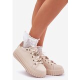 EVENTO PE1 Women's Sneakers With Ribbons Beige Grelesi | Eponuda.ba