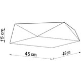 Nice Lamps Stropna svjetiljka u srebrnoj boji 45x45 cm Koma – | shoptok.hr
