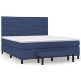 vidaXL Krevet s oprugama i madracem plavi 160x200 cm od tkanine | shoptok.hr