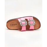 Resti Fuchsia women's slippers with decorated clasps. Olimika - Footwear | shoptok.hr