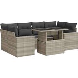  7-dijelni set vrtnih sofa svjetlosivi od poliratana | shoptok.hr