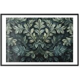  Plakat - Victorian Leaves in Dark Greens 42x29.7 Crni okvir s margom | shoptok.hr