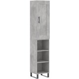 Maison Chic Visoka omara - Komoda - Predalnik betonsko siva 34,5x34x180 cm inženirski les, (21718732) Cene