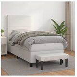  S oprugama i madracem bijeli 80 x 200 cm od umjetne kože | shoptok.hr