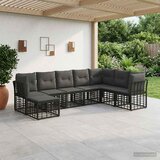  Set vanjskih sofa Crna Poliester Cijene