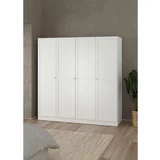 Bela garderobna omara 195,5x200 cm Billund –
