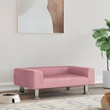  Krevet za pse ružičasti 70 x 45 x 26 5 cm baršunasti