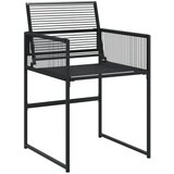  17-dijelni vrtni blagovaonski set poliratan crni | shoptok.hr