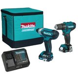 Makita akumulatorski set alata CLX224SA (akumulatorska bušilica DF333D + akumulatorski udarni odvijač TD110D + 2 akumulatora + brzi punjač + torba) Cijene