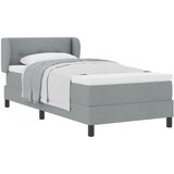 vidaXL Postelja z vzmetnico Svetlo siva 80x200 cm Blago | Shoptok.si