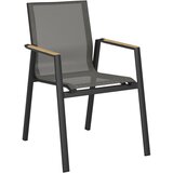 Ambia Garden STOL tikovina aluminij antracit, naravne barve, črna Cene