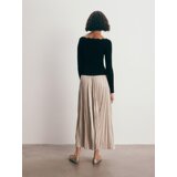 Reserved - Maxi suknja od nabrane tkanine - bež | shoptok.hr