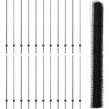  Stupovi ograde 22 kom U-kanal siva 160 cm čelik Šesterokutna ograda siva 1.6x50 m čelik | shoptok.hr