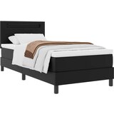 vidaXL Krevet s Podnožjem i Madracem Crn 90x200 cm Umjetna Koža | shoptok.hr