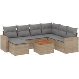  8-dijelni set vrtnih sofa od poliratana s jastucima bež | shoptok.hr