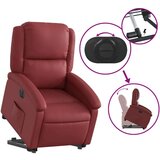 vidaXL Električni naslonjač na podizanje umjetna koža crvena boja vina | shoptok.hr