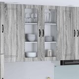  Zidni stakleni ormarić Lucca Siva sonoma 80 x 31 x 100 cm | shoptok.hr