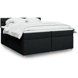  Krevet s oprugama i madracem crni 200x200 cm od tkanine | shoptok.hr