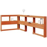  Knjižnica vzglavje L-oblike voščeno rjava 100 cm trdna borovina, (21790861) | Shoptok.si