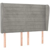 Maison Chic vzglavna omarica - nočna omarica - posteljna omarica z ušesi svetlo sivo 147x23x118/128 cm žamet, (21713192) Cene