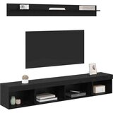  Set omare za televizijo na steni 5 pcs Črna Orehovina Konstruiran les, (5000132402) | Shoptok.si