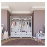 Hanah home duru 1600-022 matte white wardrobe | ePonuda.com