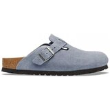 Birkenstock Cokli Boston Suede Leather Narrow - Stone Blue Siva Cene