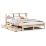  Krevet s regalom za knjige bez madraca 120x190 cm od borovine | shoptok.hr