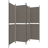 Sobna pregrada s 4 panela antracit 200 x 200 cm od tkanine | shoptok.hr