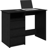  Radni stol crni 102 x 50 x 75 cm od konstruiranog drva | Eponuda.com