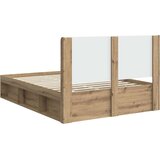  Okvir za krevet s pohranom i uzglavljem Hrast artisan | shoptok.hr