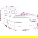 Box spring postelja z vzmetnico LED sv. siva 100x200 cm blago, (20725281) | Shoptok.si