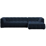 Windsor & Co Sofas modra žametna kotna sedežna garnitura Vesta, desni kot Cene