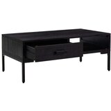  Klubska mizica - kavna mizica - Nizka mizica črna 90x50x35 cm trdna borovina, (21754746) | Shoptok.si