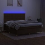  box spring s madracem LED tamnosmeđi 160x200 cm tkanina | shoptok.hr