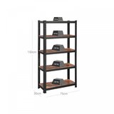 Songmics Shelving Unit 30 x 75 x 150 cm Brown-Black, GLR030B01 | shoptok.hr