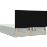  Okvir kreveta s madracima svijetlosivi 180x200cm baršunasti | shoptok.hr