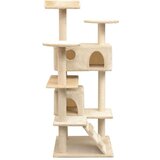  Penjalica Grebalica za Mačke sa Stupovima od Sisala 125 cm Bež | shoptok.hr