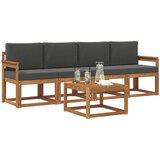  Set vanjskih sofa s jastukom 5 pcs Prirodna i antracit | Eponuda.com