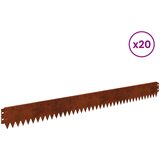  Ograda oko Travnjaka 20 pcs 103 x 10 cm Čelik Rđa | Eponuda.com