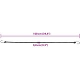 vidaXL Bungee vrv z odsevnimi trakovi in kavlji 25 kosov 100 cm | Shoptok.si