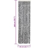  Zastor protiv muha sivi i crno-bijeli 56x200 cm od šenila | shoptok.hr