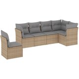  6-dijelni set vrtnih sofa s jastucima bež od poliratana | shoptok.hr