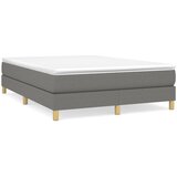 vidaXL Box spring posteljni z vzmetnico temno siv 140x190 cm blago, (20738915) Cene