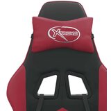  Okretna igraća stolica crna i crvena boja vina od umjetne kože | shoptok.hr