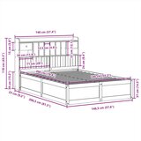 vidaXL Okvir kreveta bez madraca 140 x 200 cm od masivne borovine | shoptok.hr