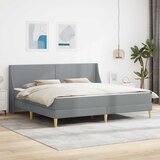  Okvir kreveta s madracem Svijetlo siva 200 x 200 cm Poliester | shoptok.hr